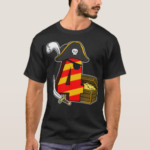 Camiseta Crianças de 4 anos Menino doado Presente Figurino
