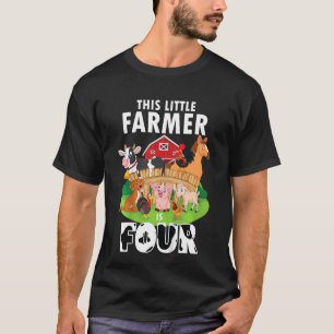 Camiseta Crianças de 4 anos Pequeno Agricultor Fácil Quarto