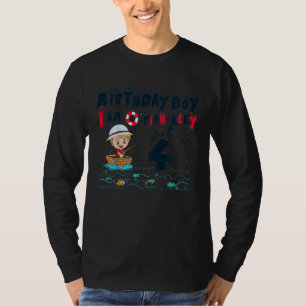 Camiseta Crianças de 4 anos Pescadores menores pescando cri
