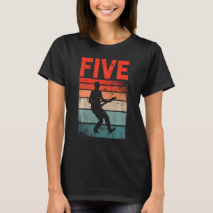Camiseta Crianças de 5 anos 5 de aniversário Menino Guitarr