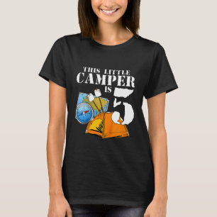 Camiseta Crianças de 5 anos acampamento Aniversário de 5 di