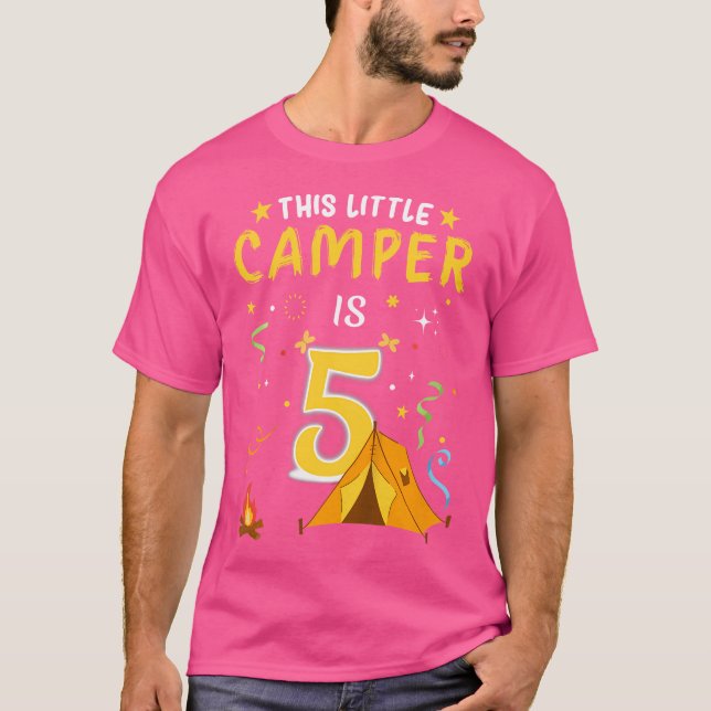 Camiseta Crianças de 5 anos Camper Crianças de 5 Aniversári (Frente)