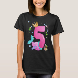 Camiseta Crianças de 5 anos celebram festa de moça de serei