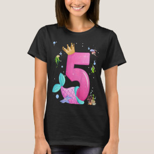 Camiseta Crianças de 5 anos celebram festa de moça de serei