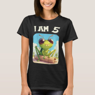 Camiseta Crianças de 5 Anos de Idade 5 Aniversário Grilos M