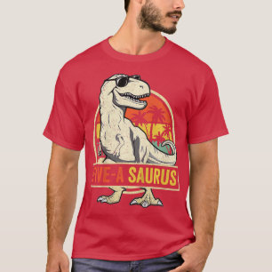 Camiseta Crianças de 5 anos Dinossauro 5 de aniversário T R