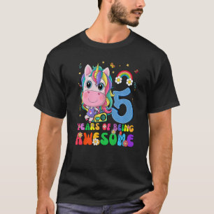 Camiseta Crianças de 5 anos Presentes 5 de aniversário Prin
