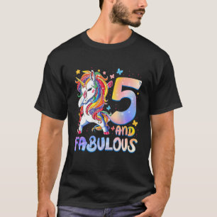 Camiseta Crianças De 5 Anos Presentes De 5 Anos E Fabuloso 