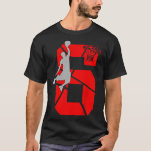 Camiseta Crianças de 6 anos 6 Bysketbyll Birthday