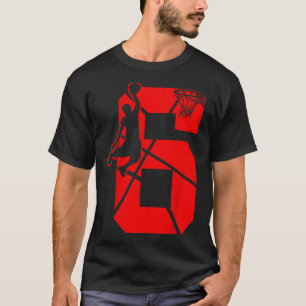 Camiseta Crianças de 6 anos 6 Bysketbyll Birthday
