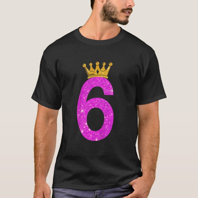 Camiseta Crianças de 6 anos 6 de aniversário Garota adolesc (Frente)
