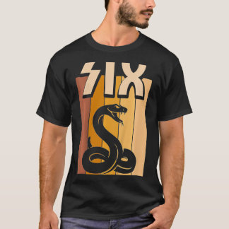 Camiseta Crianças de 6 anos Cobra de aniversário Garota 6 d
