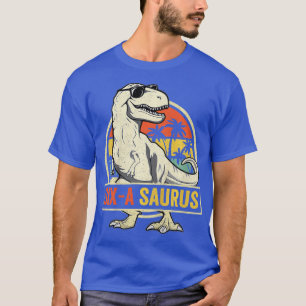Camiseta Crianças de 6 anos Dinossauro 6 Rex Dino Si