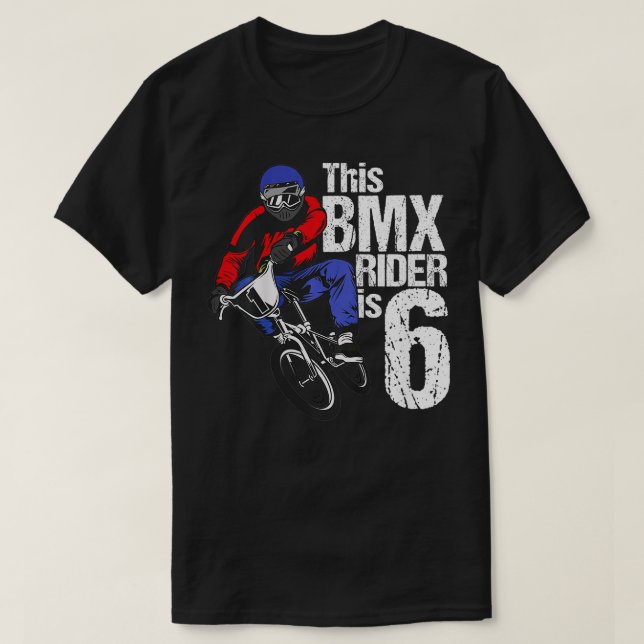 Camiseta Crianças de 6 anos, Festas de aniversário BMX Meni (Frente do Design)