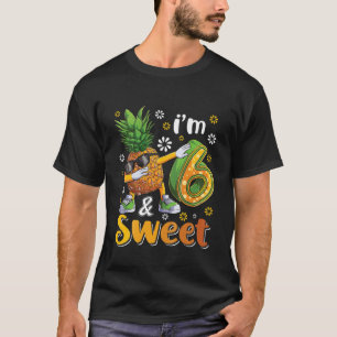 Camiseta Crianças de 6 anos Menina de Aniversário de Abacax