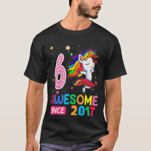 Camiseta Crianças de 6 anos Meninas adolescentes Unicorn 6