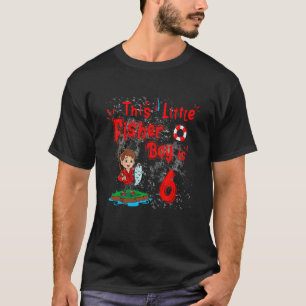 Camiseta Crianças de 6 anos Pescadores menores pescando cri