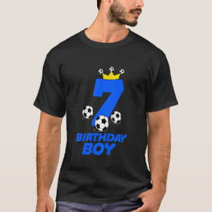 Camiseta Crianças De 7 Anos De Aniversário 7 De Futebol De 