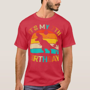 Camiseta Crianças De 7 Anos É O Meu Aniversário 7 D