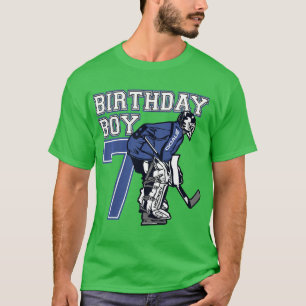 Camiseta Crianças de 7 anos Goalie De Hóquei No Gelo Pensou