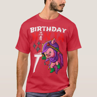 Camiseta Crianças de 7 anos Kawaii Cute Pig Japonês 3º Páss