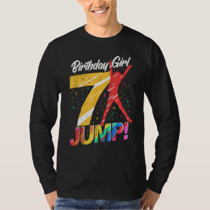 Camiseta Crianças de 7 anos Menina de aniversário Trampolin