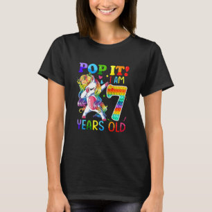 Camiseta Crianças de 7 anos Presentes 7 de aniversário Pop