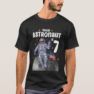 Camiseta Crianças de 7 anos presentes Este astronauta é 7 B