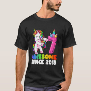 Camiseta Crianças de 7 anos Unicórnio Flexibindo 7 de Anive