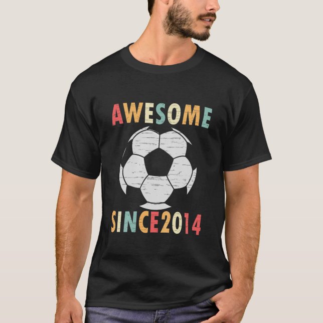 Camiseta Crianças De 7 De Aniversário De Sobrenome Com 7 An (Frente)