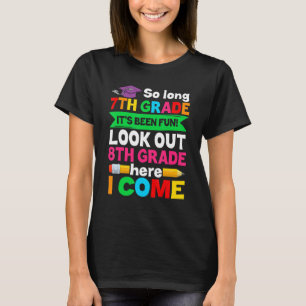 Camiseta Crianças de 7 tão longo que olham para o 8º ano aq