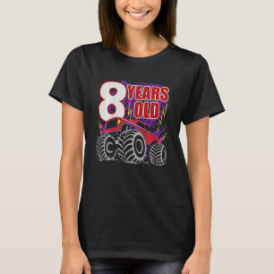 Camiseta Crianças De 8 Anos, Caminhão Monstro De Aniversári