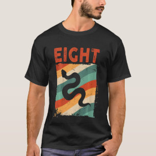 Camiseta Crianças de 8 anos de idade Cobra de aniversário d