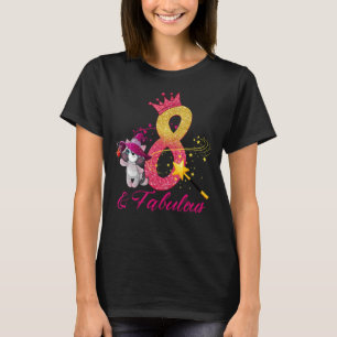 Camiseta Crianças de 8 anos Garota 8 Aniversário