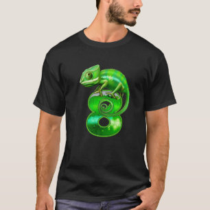 Camiseta Crianças de 8 anos Lizard 8ª Festa de aniversário