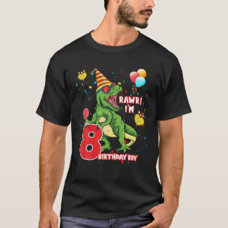Camiseta Crianças De 8 Anos - Oitava Presente De Aniversári