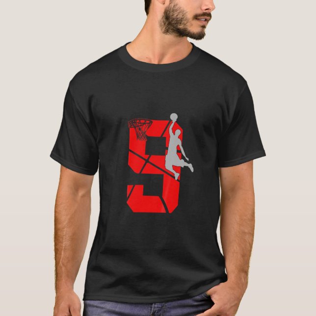 Camiseta Crianças de 9 anos 9º partitema de aniversário de  (Frente)