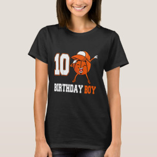 Camiseta Crianças de 9 anos bebendo basquetebol 9º aniversá