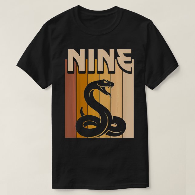 Camiseta Crianças de 9 anos Cobra de aniversário Garota de  (Frente do Design)