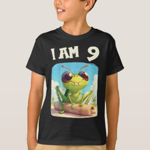 Camiseta Crianças de 9 anos de idade 9 Aniversário Grilos M