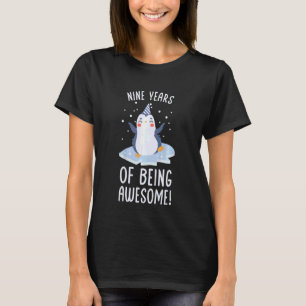 Camiseta Crianças De 9 Anos De Pinguim Incrível Nin De 9 An