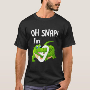 Camiseta Crianças de 9 anos Oh Snap sou 9 crocodilo Alligat