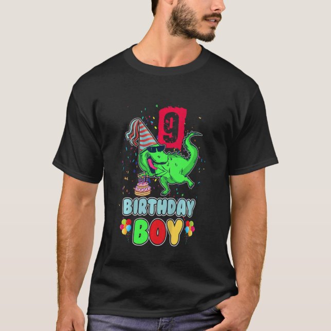 Camiseta Crianças de 9 anos Rawr Eu sou o 9º aniversário Bo (Frente)