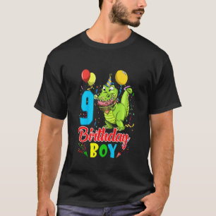 Camiseta Crianças de 9 anos T Rex Dinossaur 9º Aniversário