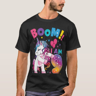 Camiseta Crianças de 9 anos Unicórnio Flosing 9º Aniversári
