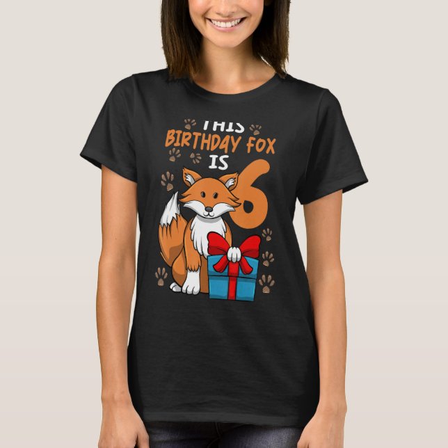 Camiseta Crianças de animais da 6 Fox Birth (Frente)