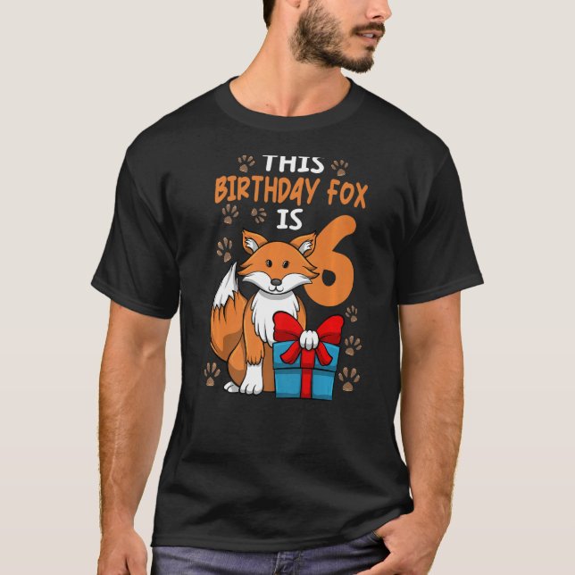 Camiseta Crianças de animais da 6 Fox Birth (Frente)