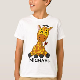 Camiseta Crianças de animais Safari Giraffe da Selva Cura
