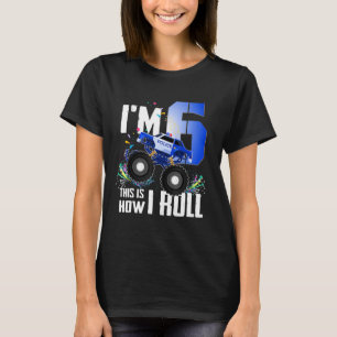 Camiseta Crianças de Aniversário 6 engraçadas Eu sou 6 T