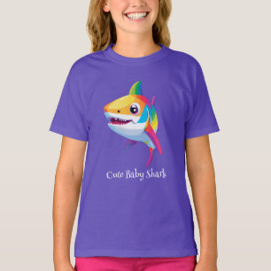 Camiseta Crianças de aniversário coloridas do arco-íris de